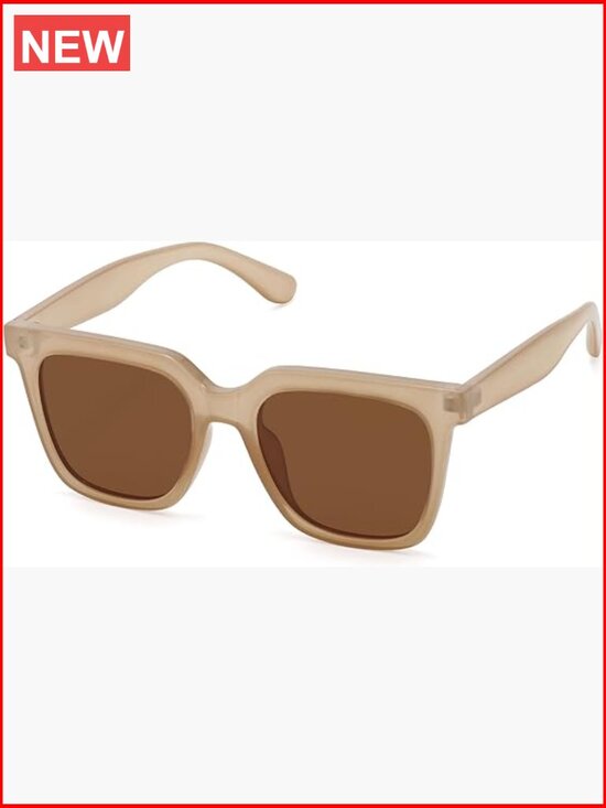 Retro Square Polarized Sunglasses UV400 Protection for Women Men